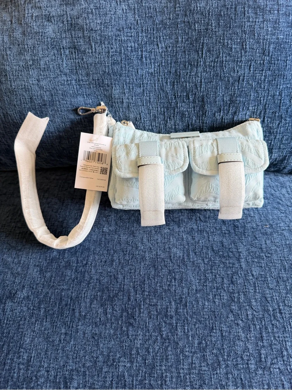 Kate Spade Carter Zebra Cargo Crossbody Bag in Blue multicolor